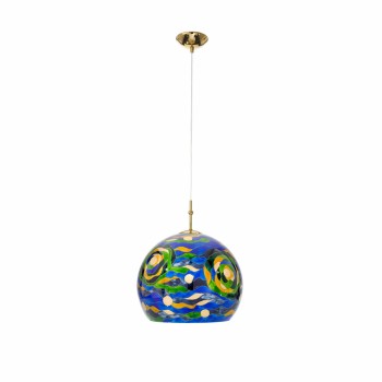 Pendul LUNA placat cu aur de 24K Kolarz 0392.31M.3.AQ.BG, D30 cm, 1xE27