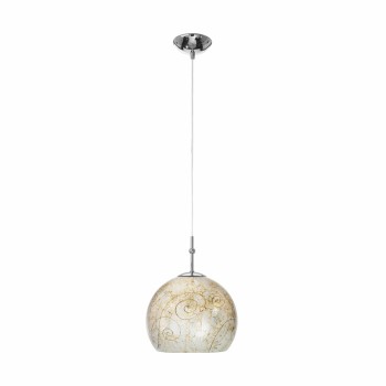 Pendul LUNA crom Kolarz 0392.31S.5.ME.AG, D20 cm, 1xE27