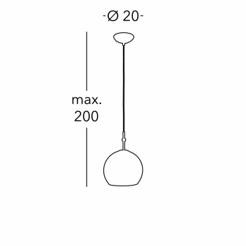 Pendul LUNA crom Kolarz 0392.31S.5.LI.SA, D20 cm, 1xE27