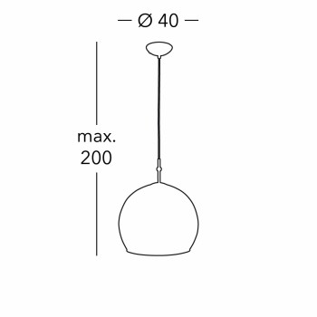 Pendul LUNA crom Kolarz 0392.31L.5.ME.AG, D40 cm, 1xE27