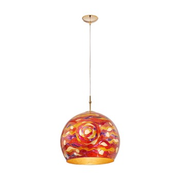 Pendul LUNA placat cu aur de 24K Kolarz 0392.31L.3.AQ.RV, D40 cm, 1xE27