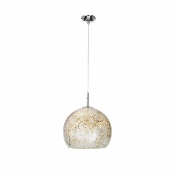 Pendul LUNA crom Kolarz 0392.31M.5.ME.AG, D30 cm, 1xE27