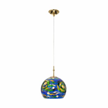 Pendul LUNA placat cu aur de 24K Kolarz 0392.31S.3.AQ.BG, D20 cm, 1xE27