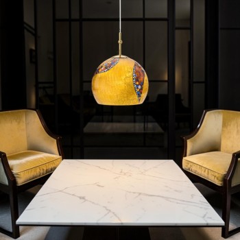 Pendul LUNA placat cu aur de 24K Kolarz 0392.31S.3.KI.AU, D20 cm, 1xE27