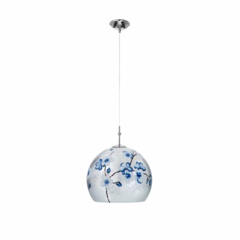 Pendul LUNA crom Kolarz 0392.31M.5.PR.AG, D30 cm, 1xE27