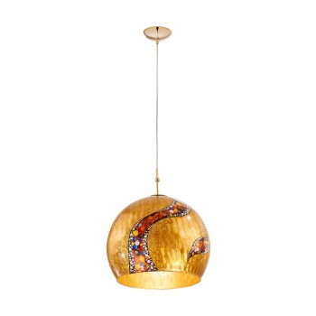 Pendul LUNA placat cu aur de 24K Kolarz 0392.31L.3.KI.AU, D40 cm, 1xE27