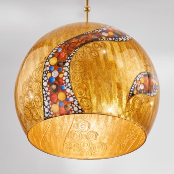 Pendul LUNA placat cu aur de 24K Kolarz 0392.31L.3.KI.AU, D40 cm, 1xE27