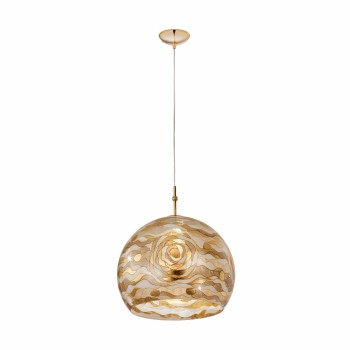 Pendul LUNA placat cu aur de 24K Kolarz 0392.31L.3.AQ.CH, D40 cm, 1xE27