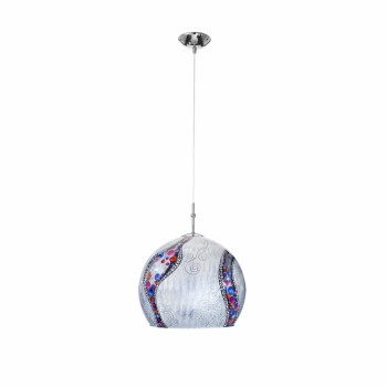 Pendul LUNA crom Kolarz 0392.31M.5.KI.AG, D30 cm, 1xE27
