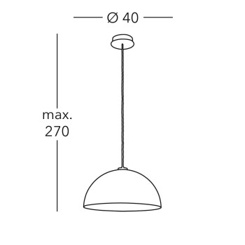 Pendul CULT Kolarz A1339.31.CO.VINCU/40, D40 cm, 1xE27