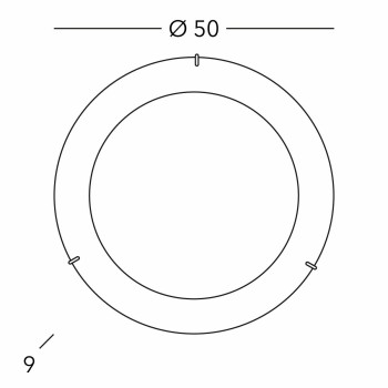 Plafoniera MOON crom Kolarz A1306.13.5.AG, D50 cm, 3xE27