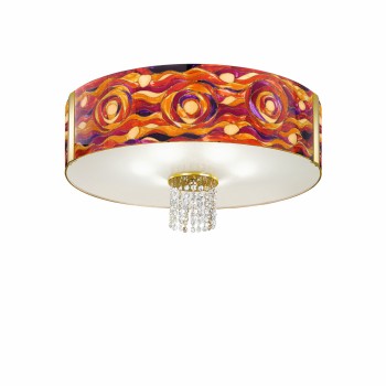 Plafoniera EMOZIONE Kolarz 0345.16.3.AQ.RV.OKPT, D60 cm, 6xE27