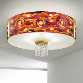 Plafoniera EMOZIONE Kolarz 0345.16.3.AQ.RV.OKPT, D60 cm, 6xE27