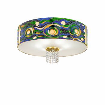 Plafoniera EMOZIONE Kolarz 0345.16.3.AQ.BG.OKPT, D60 cm, 6xE27
