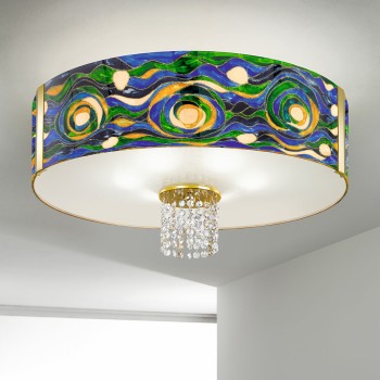 Plafoniera EMOZIONE Kolarz 0345.16.3.AQ.BG.OKPT, D60 cm, 6xE27