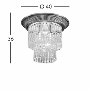 Plafoniera MILORD CRYSTAL Kolarz 0346.14S.4, D40 cm, 1xE27