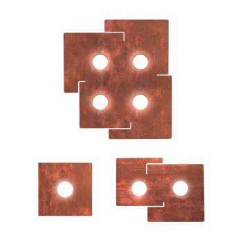 Plafoniera SQUARE cupru Kolarz A1337.11.1.VINCU, 25x25 cm
