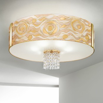 Plafoniera EMOZIONE Kolarz 0345.16.3.AQ.CH.OKPT, D60 cm, 6xE27