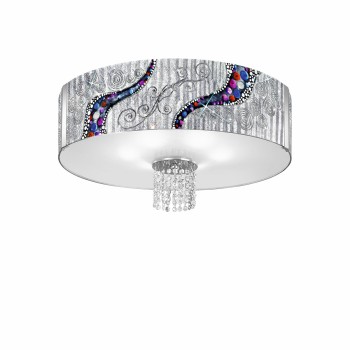 Plafoniera EMOZIONE Kolarz 0345.16.5.KI.AG.OKPT, D60 cm, 6xE27