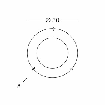 Plafoniera MOON cupru Kolarz A1306.11.4.CU, D30 cm, 1xE27