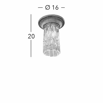 Plafoniera MILORD CRYSTAL Kolarz 0346.11.15, D16 cm