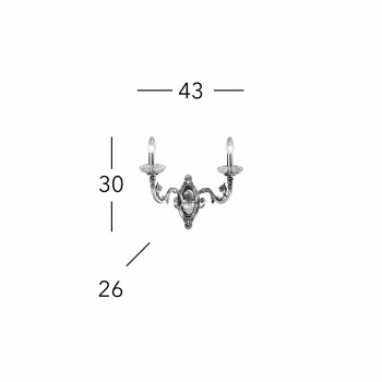 Aplica de perete CONTARINI crom Kolarz 0299.62.5, 2xE14
