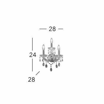 Aplica de perete SCHONBRUNN Kolarz 3844.62.3.SPT, 2xE14