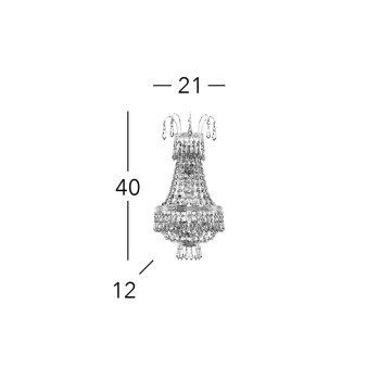 Aplica de perete EMPIRE Kolarz 0412.63.3.SPT, 3xE14