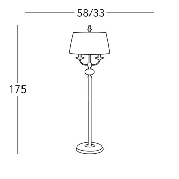 Lampadar ASCOT alama antichizata Kolarz 0195.42.4, 2xE14
