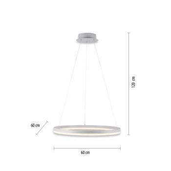 Lustra LED TITUS alb Zuma Line 2382-16, D60 cm, 44W