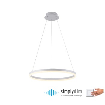 Lustra LED TITUS alb Zuma Line 2382-16, D60 cm, 44W