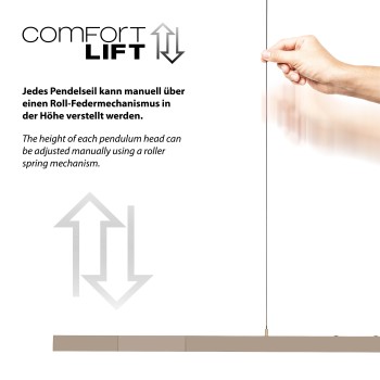 Lustra LED ADRIANA COMFORT LIFT alama Zuma Line 2598-97, D5.5 cm, 13W
