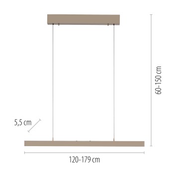 Lustra LED ADRIANA COMFORT LIFT alama Zuma Line 2598-97, D5.5 cm, 13W