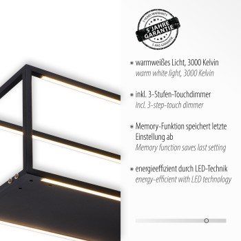 Lustra LED CONNI negru Zuma Line 2441-18, 105x20 cm, 42W