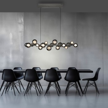 Lustra LED PURE E-POPUP gri Zuma Line 2557-15, 120x29.5 cm, 45W