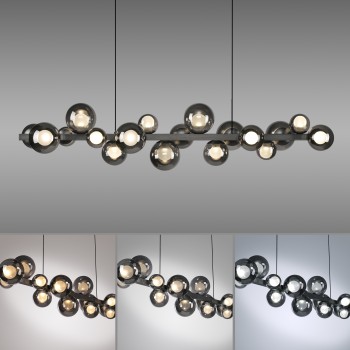 Lustra LED PURE E-POPUP gri Zuma Line 2557-15, 120x29.5 cm, 45W