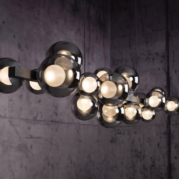 Lustra LED PURE E-POPUP gri Zuma Line 2557-15, 120x29.5 cm, 45W