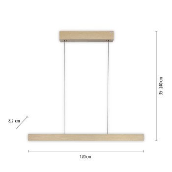 Lustra LED PURE E-MOTION alama mata Zuma Line 2570-60, 120x8.2 cm, 45W