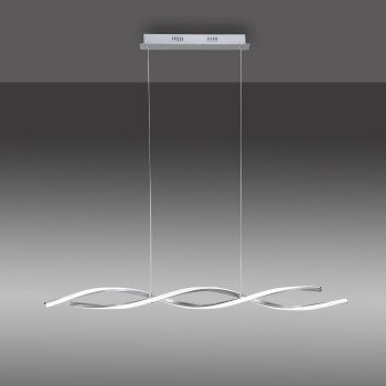 Lustra LED POLINA otel Zuma Line 9142-55, 110x8 cm, 23.5W