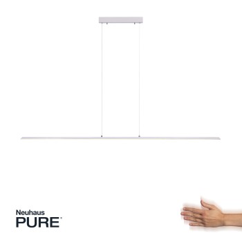 Lustra LED PURE-LITE argintiu Zuma Line 8377-55, 160x6 cm, 47W