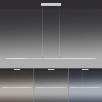 Lustra LED PURE-LITE argintiu Zuma Line 8377-55, 160x6 cm, 47W