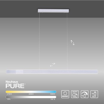 Lustra LED PURE-LUME aluminiu Zuma Line 2738-95, 179x6.5 cm, 76W