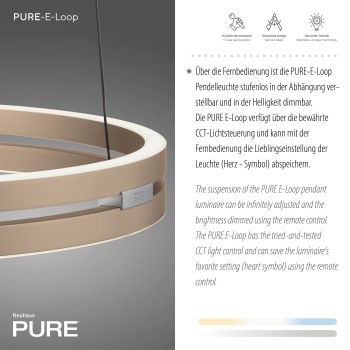 Lustra LED PURE E-LOOP alama mata Zuma Line 2550-60, D50 cm, 20W