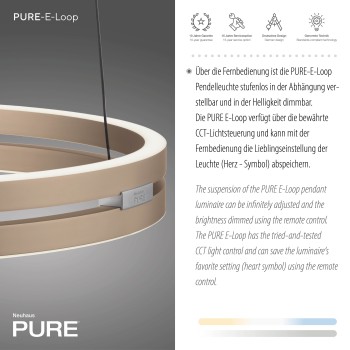 Lustra LED PURE E-LOOP alama mata Zuma Line 2550-60, D50 cm, 20W