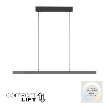 Lustra LED ADRIANA COMFORT LIFT antracit Zuma Line 2598-13, D5.5 cm, 13W