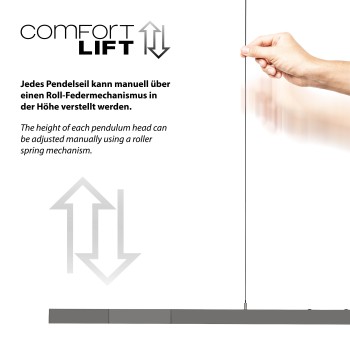 Lustra LED ADRIANA COMFORT LIFT antracit Zuma Line 2598-13, D5.5 cm, 13W