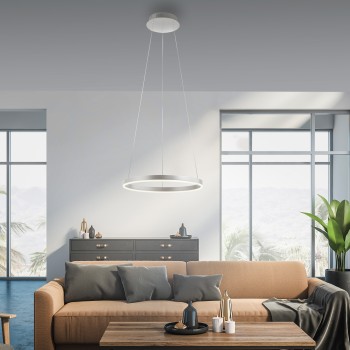 Lustra LED RITUS aluminiu Zuma Line 15393-95, 120x39.3 cm, 23.5W