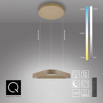 Lustra LED Q-STRETTO bronz Zuma Line 2690-97, 60x54.9 cm, 61W