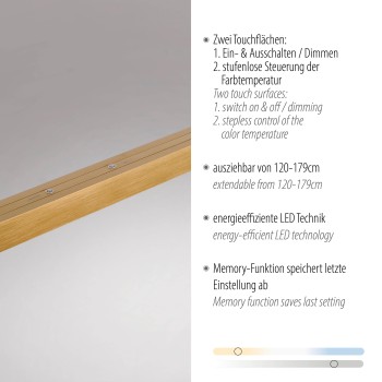 Lustra LED ADRIANA alama mata Zuma Line 2568-60, 179x5.5 cm, 45W