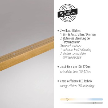 Lustra LED ADRIANA alama mata Zuma Line 2568-60, 179x5.5 cm, 45W